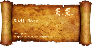 Rudi Róza névjegykártya